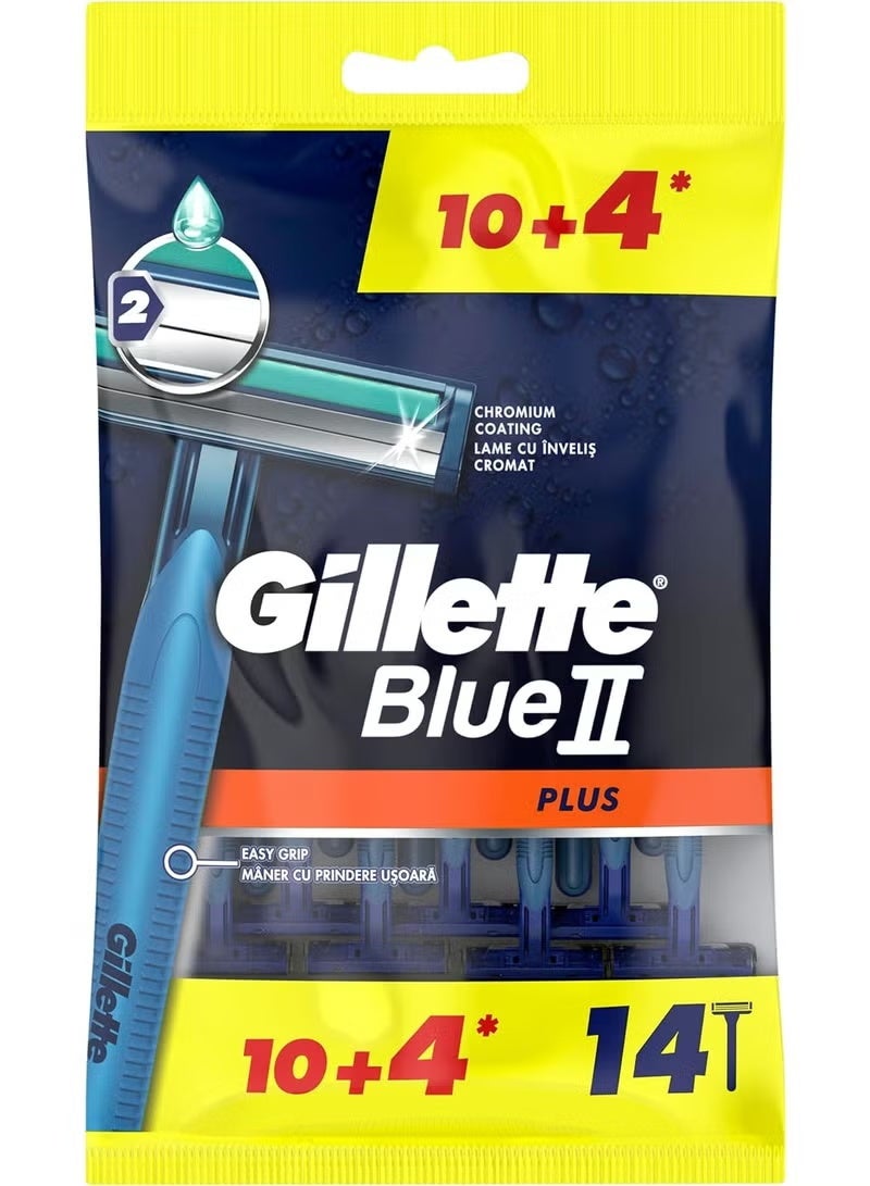 Gillette Blue Shaver 2 Plus Bag 10+4